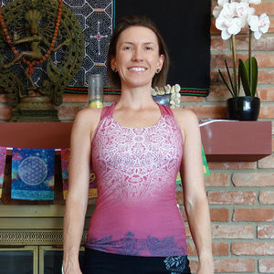 prAna XS Phoebe yoga tank Maroon Mandala